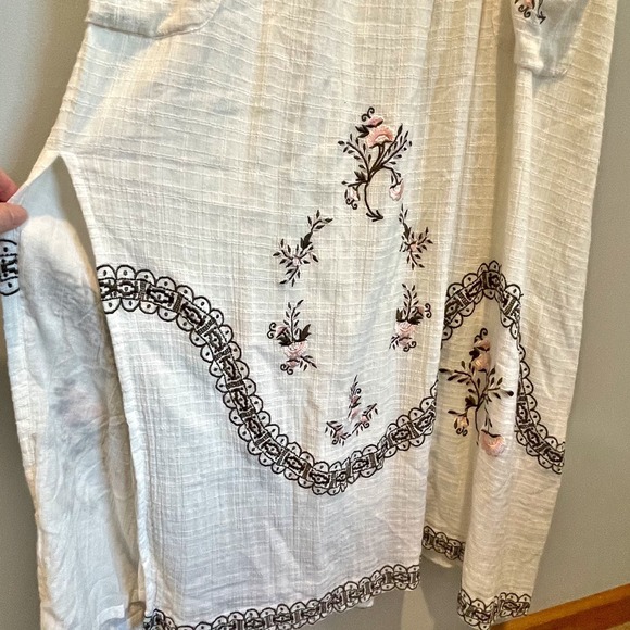 RARE Anthropologie Steele Barlett Ivory Embroidered Midi/Maxi Dress Size XS/S - Picture 6 of 11